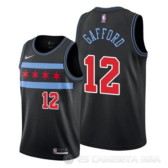 Camiseta Daniel Gafford #12 Chicago Bulls Ciudad Negro - Haga un click en la imagen para cerrar
